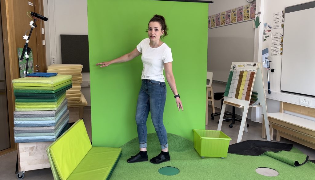 Green screen tekniikan käyttöä